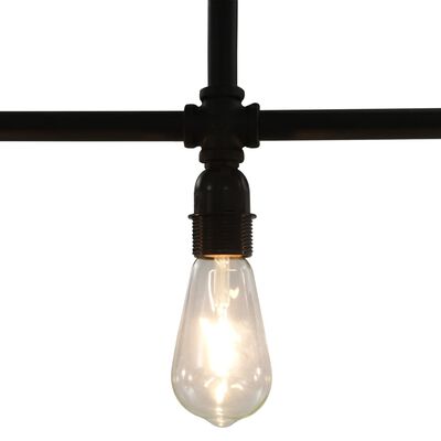 vidaXL Lampa sufitowa, czarna, 3 żarówki E27