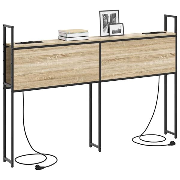 vidaXL Szafka z Ładowaniem z p&oacute;łką dąb sonoma 143 x 15 x 98 cm