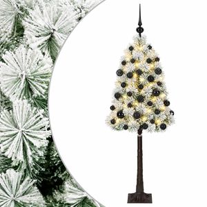vidaXL Sztuczna choinka na zawiasach z bombkami 120 cm 150 LED