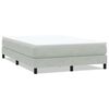 vidaXL Ł&oacute;żko Box Spring bez materaca Jasnoszary 160x220 cm Aksamit