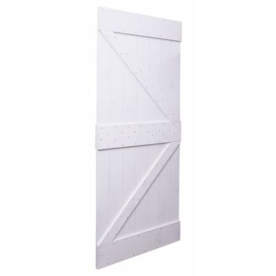 vidaXL Drzwi, 80x210 cm, lite drewno sosnowe, białe