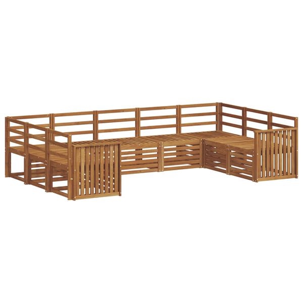 vidaXL Zestawy sof 9 pcs Naturalny Lite Drewno Akacji