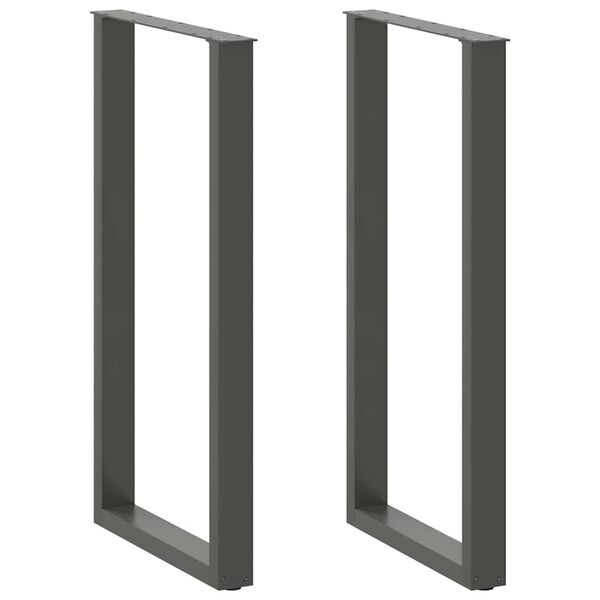 vidaXL Nogi do stołu barowego w kształcie litery U 2 szt. Antracyt 60x(110-111) cm Stal