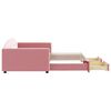 vidaXL Sofa rozsuwana z szufladami, r&oacute;żowa, 100x200 cm, aksamit