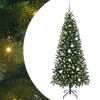vidaXL Sztuczna choinka z 300 diodami LED Zielony 210 cm PE i PVC