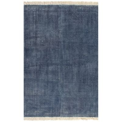 vidaXL Dywan typu kilim, bawełna, 120 x 180 cm, niebieski