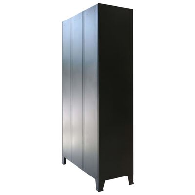 vidaXL Metalowa szafka w industrialnym stylu, 90 x 45 x 180 cm