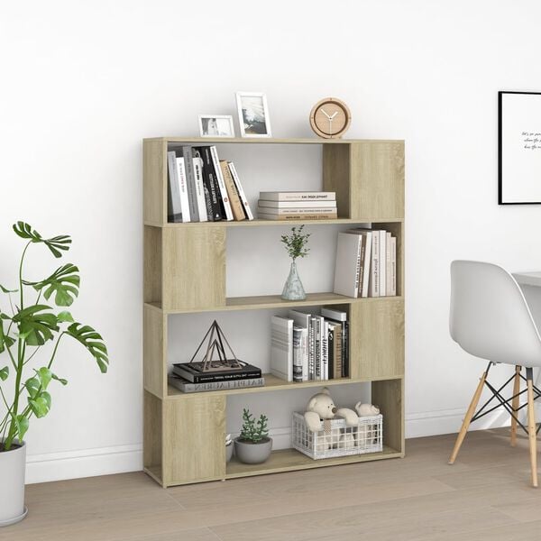 vidaXL Regał na książki/przegroda, dąb sonoma, 100x24x124 cm