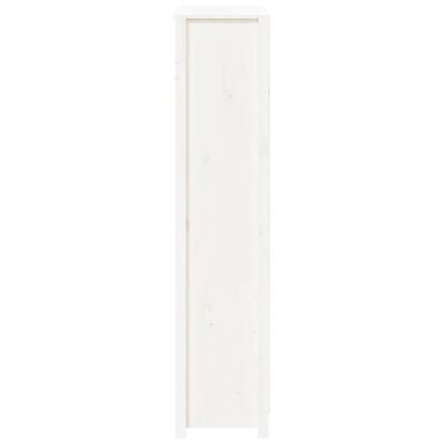 vidaXL Szafka, biała, 80x35x154 cm, lite drewno sosnowe