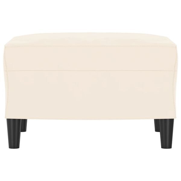 vidaXL Ławka,kremowy, 70x35x41 cm, tapicerowana aksamitem