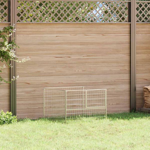 vidaXL Kojec dla psa, srebrny, 100x100x70 cm, stalowy