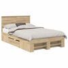 vidaXL Ramka ł&oacute;żka Dąb Sonoma 137 x 203 cm Materiał drewnopochodny