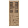 vidaXL Highboard 2 pcs Dąb rzemieślniczy Materiał drewnopochodny