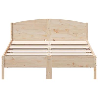 vidaXL Rama łóżka z wezgłowiem, 150x200 cm, lite drewno sosnowe