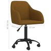vidaXL Obrotowe krzesła stołowe, 2 szt., brązowe, aksamitne