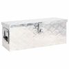 vidaXL Skrzynka do przechowywania, srebrna, 60x23,5x23 cm, aluminium