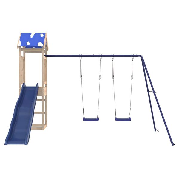 vidaXL Plac zabaw do ogrodu, lite drewno sosnowe