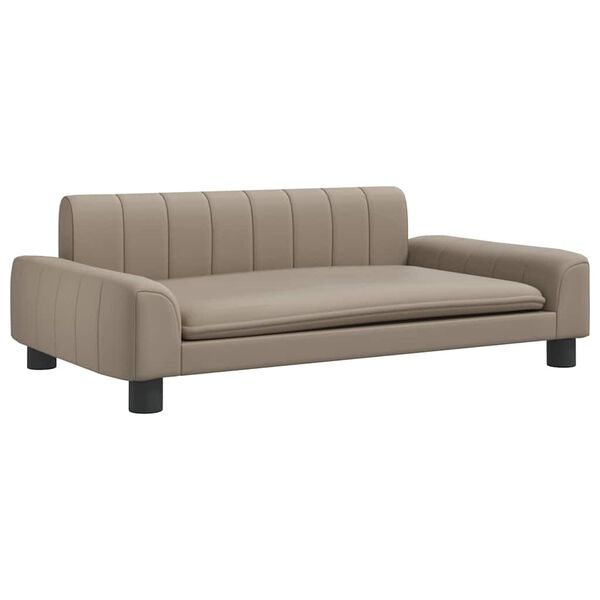 vidaXL Sofa dla dzieci, cappuccino, 90x53x30 cm, sztuczna sk&oacute;ra