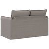 vidaXL Sofa 120cm Ciemnoszary Metal
