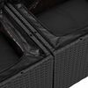 vidaXL Zestaw Sof na Ogr&oacute;d z poduszką 12 pcs Czarny Rattan poli