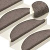 vidaXL Maty na schody samoprzylepne 30 szt. 65x21x4 cm beżowe p&oacute;łokrągłe duże
