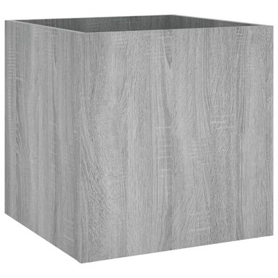 vidaXL Donica, szary dąb sonoma, 40x40x40 cm, materiał drewnopochodny