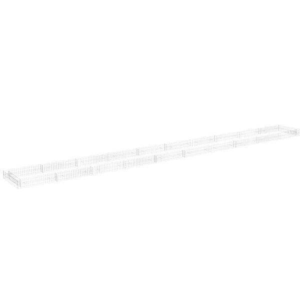 vidaXL Podwyższona donica gabionowa, galwanizowana stal, 1000x100x20cm