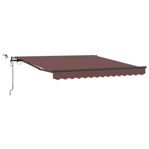 vidaXL Automatycznie zwijana markiza z LED, brązowa, 300x250 cm