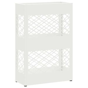 vidaXL Stojak na parasol Biały 28 x 12 x 41 cm Stal