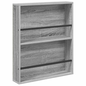 vidaXL Regał na gazety z p&oacute;łką Szary Sonoma 60 x 12 x 70 cm