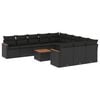vidaXL Patio Sofa Set 12-osobowe Black