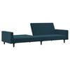 vidaXL 2-osobowa kanapa, niebieska, tapicerowana aksamitem