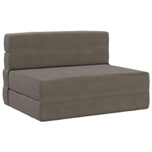 vidaXL Składana Sofa Ł&oacute;żko jasnoszary 70 x 72 x 60 cm tkanina