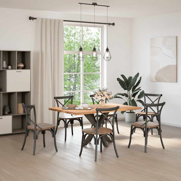 vidaXL Noga do stołu jadalnego Spider Shape Czarny 85x85x(72-73) cm Stal