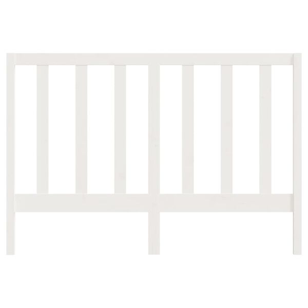 vidaXL Wezgłowie ł&oacute;żka, białe, 126x4x100 cm, lite drewno sosnowe