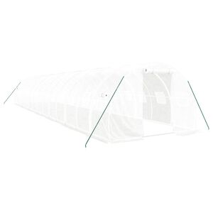 vidaXL Szklarnia ze stalową ramą, biała, 42 m&sup2;, 14x3x2 m