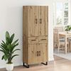 vidaXL Highboard z szufladą 2 pcs Dąb rzemieślniczy 69,5 x 34 x 180 cm