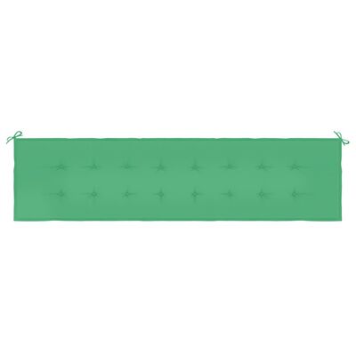 vidaXL Poduszka na ławkę ogrodową, zielona 200x50x3 cm, tkanina Oxford