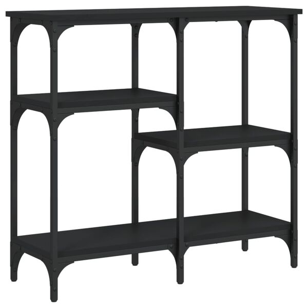 vidaXL Stolik konsolowy, czarny, 80x29x75 cm, materiał drewnopochodny