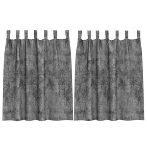 vidaXL Zasłony z weluru 2 szt. Szary 140 x 140 cm Aksamit