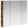 vidaXL Szafka z lustrem do łazienki Dąb wędzony 80 x 14.5 x 70 cm