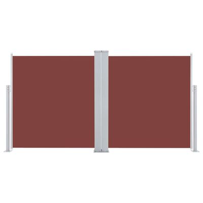 vidaXL Zwijana markiza boczna na taras, brązowa, 117 x 600 cm