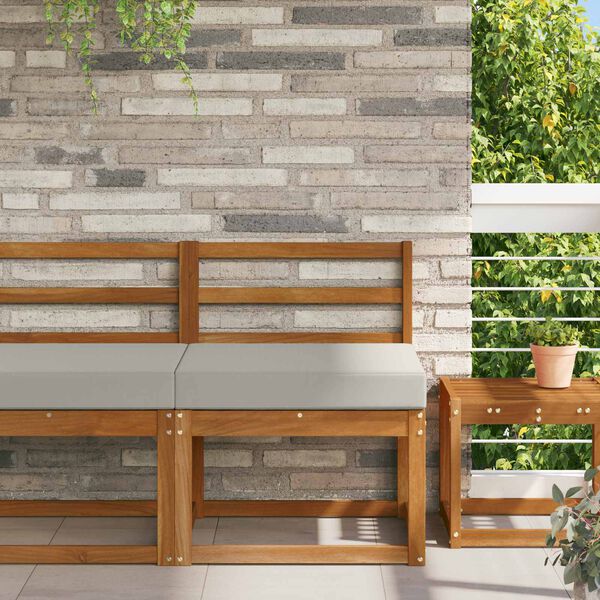 vidaXL Poduszka do sofy na zewnątrz Szary 60 x 60 x 8 cm Poliester