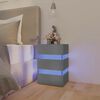 vidaXL Szafka nocna z LED, szara, 45x35x67 cm, materiał drewnopochodny
