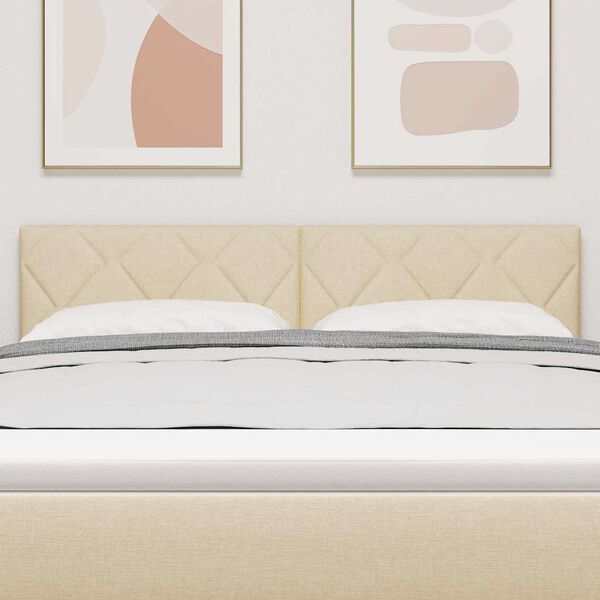 vidaXL Zagł&oacute;wek Kremowy 160 cm tkanina