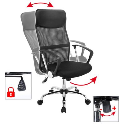 HI Fotel biurowy, czarny, stalowy