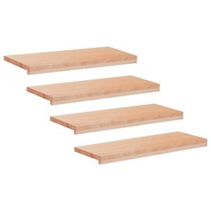 vidaXL Nakładki na schody 4 szt. 80 x 25 x 2 cm naturalny