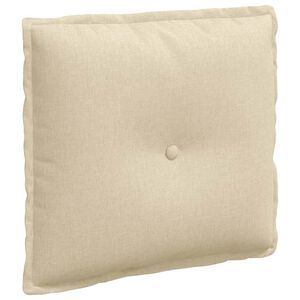 vidaXL Poduszka na plecy Kremowy 50 x 19 x 45 cm tkanina