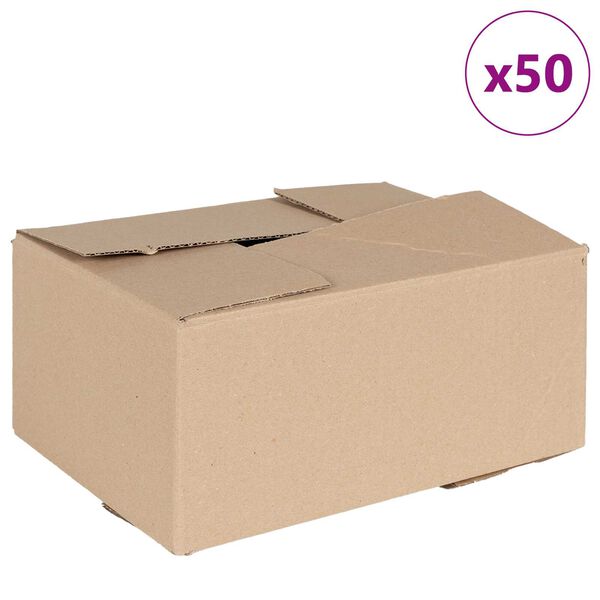 vidaXL Pudełko składane 50 pcs Naturalny 30 x 21,5 x 14 cm Tektura