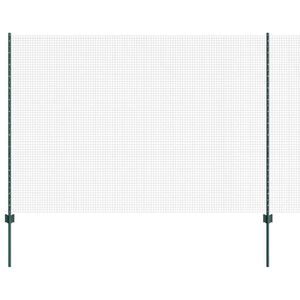 vidaXL Ogrodzenie z drutu spawanego z słupkiem 25 x 1,5 m (S x W)